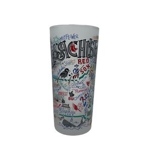 catstudio "Massachusetts" Frosted Novelty Glass
